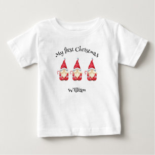 Camiseta De Bebé Mi Primer Bebé De Navidad.