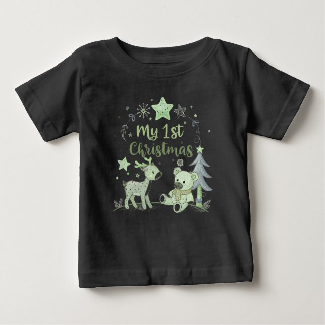 Camiseta De Bebé Mi primer bebé navideño (Anverso)