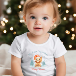 Camiseta De Bebé Mi primer bebé navideño nombre personalizado Keeps