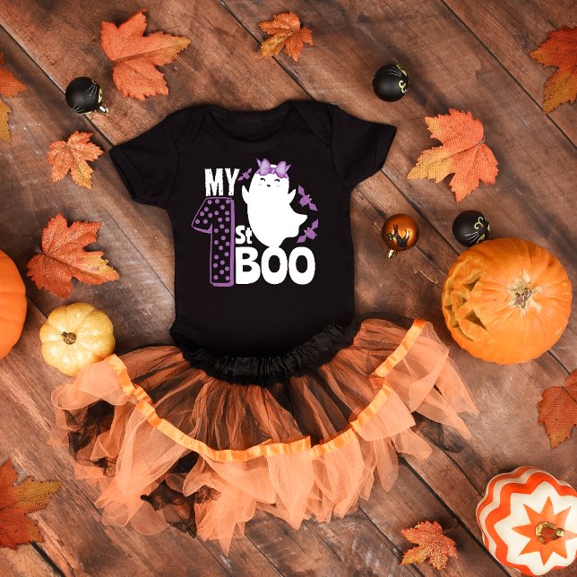 Camiseta De Bebé mi primer boo de Halloween fantasma espeluznante (Subido por el creador)