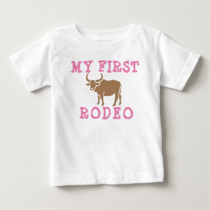 Camiseta De Bebé Mi primer Chica de cumpleaños de Rodeo Primer Cowb