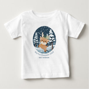 Camiseta De Bebé Mi primer ciervo navideño en nieve