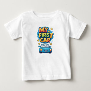 Camiseta De Bebé Mi Primer Coche Dibujos Animados Divertidos Regalo