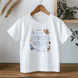 Camiseta De Bebé mi primer cumpleaños azul de Rodeo Cowboy