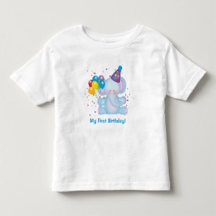 Camiseta De Bebé Mi primer cumpleaños bebé elefante bebé camiseta