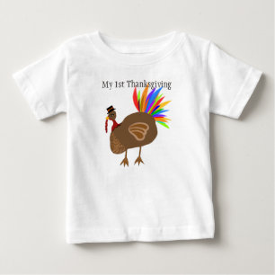 Camiseta De Bebé Mi primer Día de Acción de Gracias Turquía separa