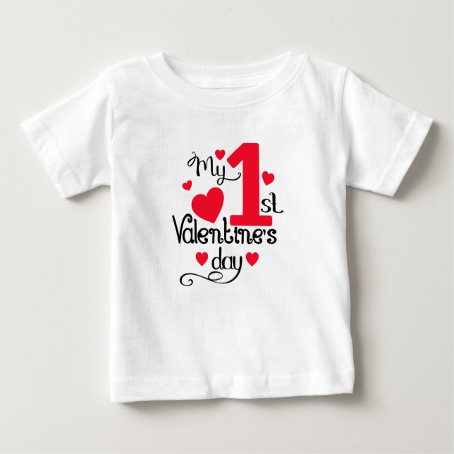 Camiseta De Bebé Mi primer Día de San Valentín (Anverso)