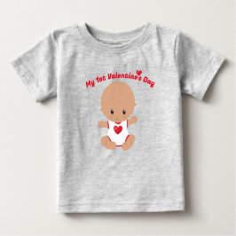 Camiseta De Bebé Mi primer Día de San Valentín