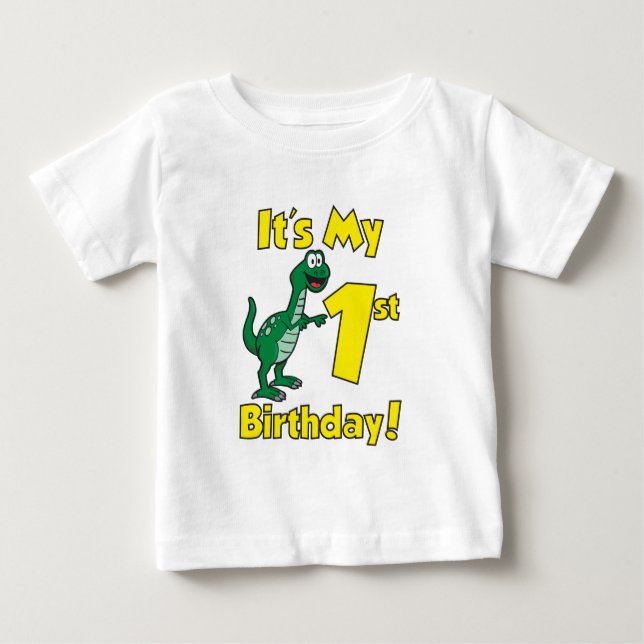 Camiseta De Bebé Mi primer dinosaurio de cumpleaños (Anverso)