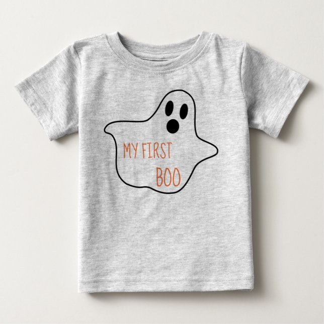 Camiseta De Bebé Mi primer diseño de boo de Halloween (Anverso)