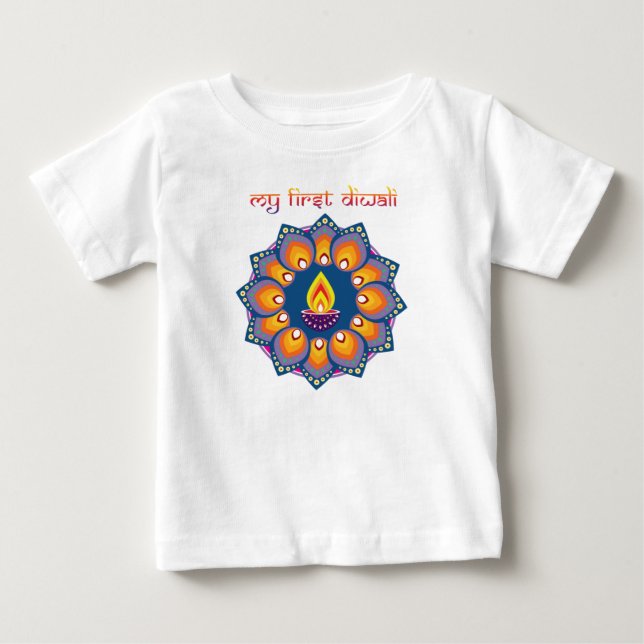 Camiseta De Bebé Mi primer Diwali (Anverso)