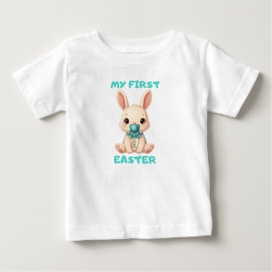 Camiseta De Bebé Mi primer Domingo de Pascua – Conejo bebé lindo co