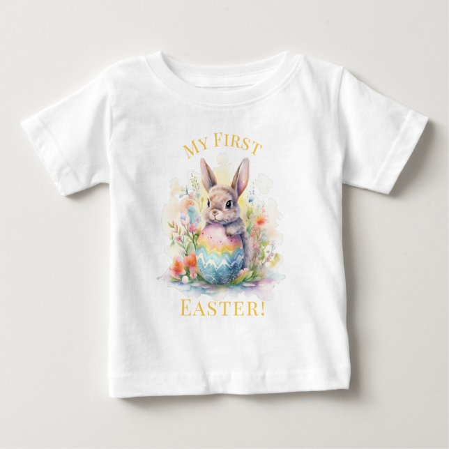 Camiseta De Bebé Mi primer Easter Conejito lindo  (Anverso)
