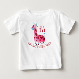 Camiseta De Bebé Mi primer El día de San Valentín Baby Giraffe