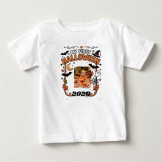 Camiseta De Bebé Mi Primer Halloween 2026 Personalizado Foto Nombre