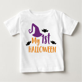 Camiseta De Bebé Mi primer Halloween, Gorra de brujas, Gorra de puñ