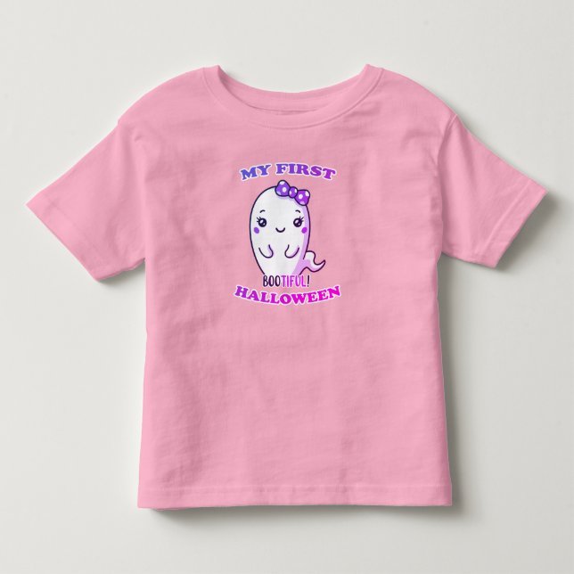 Camiseta De Bebé Mi primer Halloween, niña bebé Bootiful linda 2023 (Anverso)
