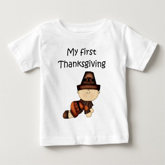 Camiseta De Bebé Mi primer niño de Acción de Gracias #2 *camiseta* (Anverso)
