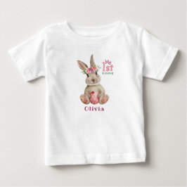 Camiseta De Bebé Mi primer Pascua - Conejo y huevo pintado