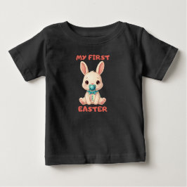 Camiseta De Bebé Mi primer Pascua - Lindo conejito bebé con chupete