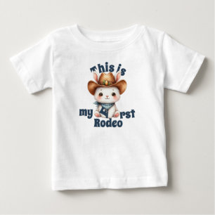 Camiseta De Bebé Mi primer rodeo Feliz cumpleaños vaquero