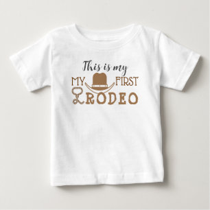 Camiseta De Bebé Mi primer Rodeo Nacimiento Niño Primer Vaquero Occ
