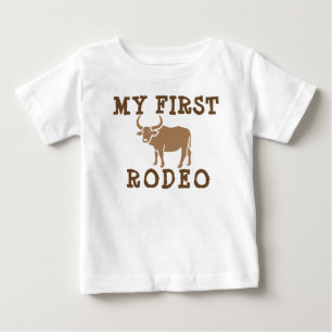 Camiseta De Bebé Mi primer Rodeo Nacimiento Niño Primer Vaquero Occ