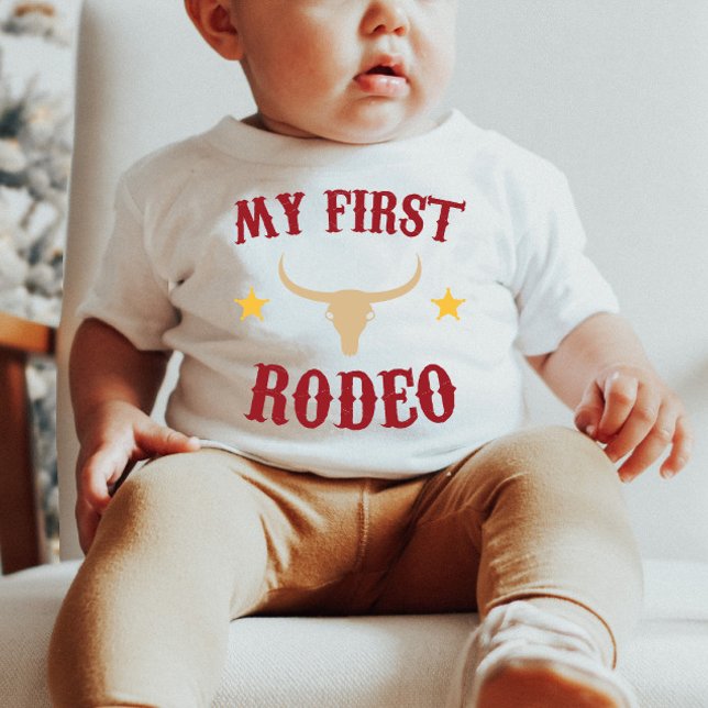 Camiseta De Bebé Mi Primer Rodeo Occidental Vaquero Cumpleaños 1st  (Subido por el creador)