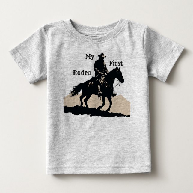 Camiseta de bebé 'Mi primer rodeo' para cumpleaños (Anverso)