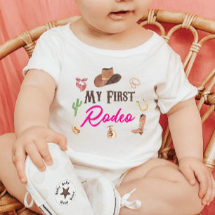 Camiseta De Bebé Mi Primer Rodeo Western Vaquero Cumpleaños 1st Pri