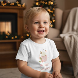 Camiseta De Bebé Mi Primer Traje de Navidad para Bebé Niña