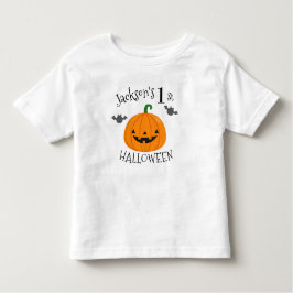 Camiseta De Bebé Mi primera calabaza de Halloween personalizada