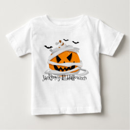 Camiseta De Bebé Mi primera calabaza de Halloween personalizada