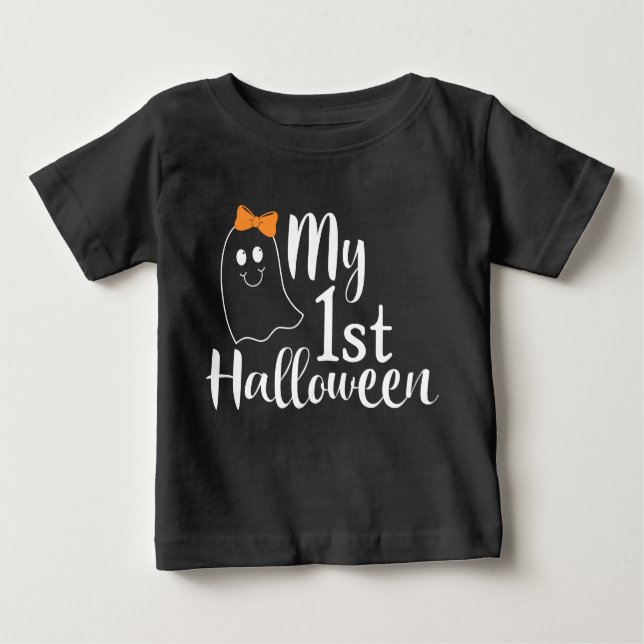 Camiseta De Bebé Mi primera chica bandida de Halloween Fantasma (Anverso)