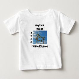 Camiseta De Bebé Mi primera familia Reunión Palm Tree Beach Keepsak
