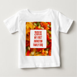 Camiseta De Bebé Mi primera familia Reunión Veraniega de alimentos 