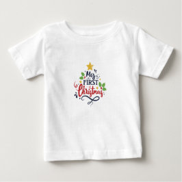 Camiseta De Bebé Mi primera Navidad