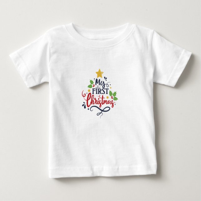 Camiseta De Bebé Mi primera Navidad (Anverso)