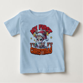 Camiseta De Bebé Mi primera Navidad - Bebé Fawn Delight