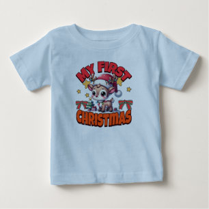 Camiseta De Bebé Mi primera Navidad - Bebé Fawn Delight