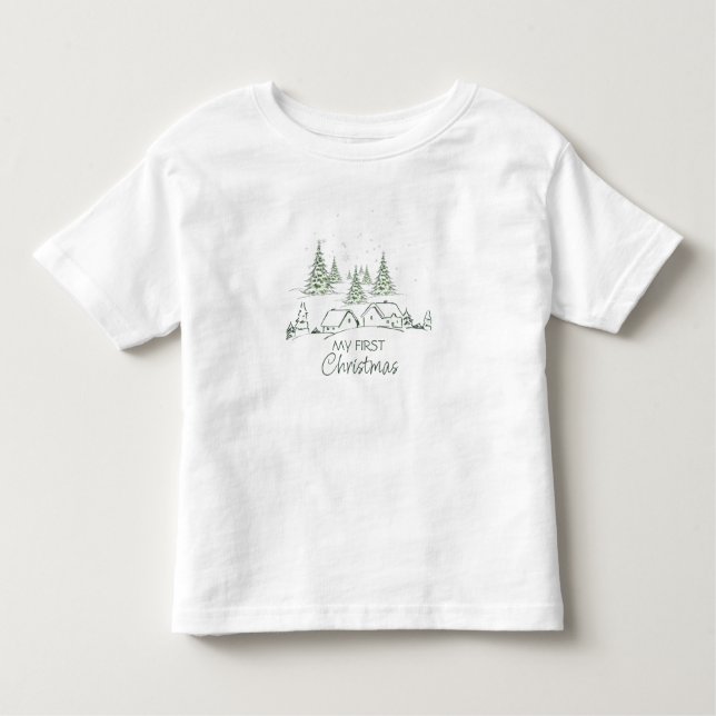 Camiseta De Bebé Mi primera Navidad personalizada (Anverso)