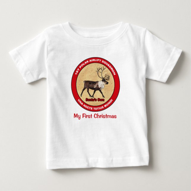 Camiseta De Bebé Mi primera Navidad - Primer Escuadrón Polar de Tra (Anverso)