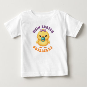 Camiseta De Bebé Mi primera Pascua - Pollito dulce con chupete