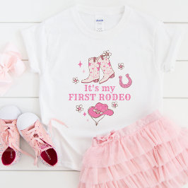 Camiseta De Bebé Mi primera vaquera de rodeo Cumpleaños occidental 