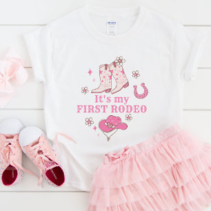 Camiseta De Bebé Mi primera vaquera de rodeo Cumpleaños occidental 