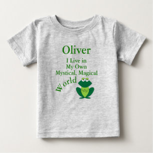Camiseta De Bebé Mi Propio Mundo Místico Mágico Rana Divertida
