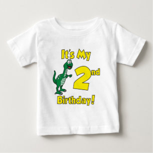 Camiseta De Bebé Mi segundo dinosaurio de cumpleaños