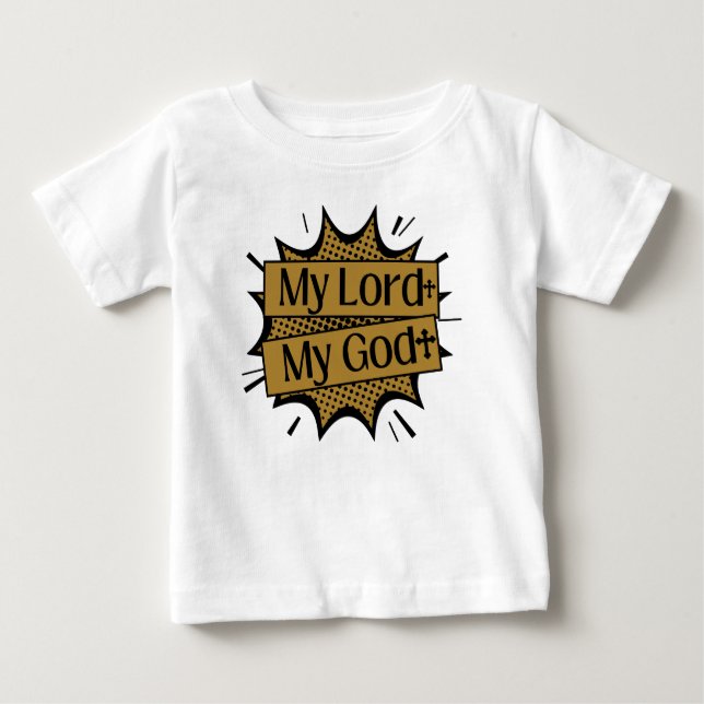Camiseta De Bebé Mi Señor Mi Dios Cruz Bíblica (Anverso)