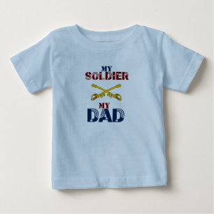 Camiseta De Bebé Mi soldado mi papá Cav