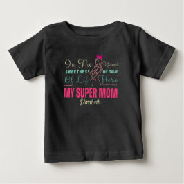 Camiseta De Bebé Mi Super Mamá la Mejor